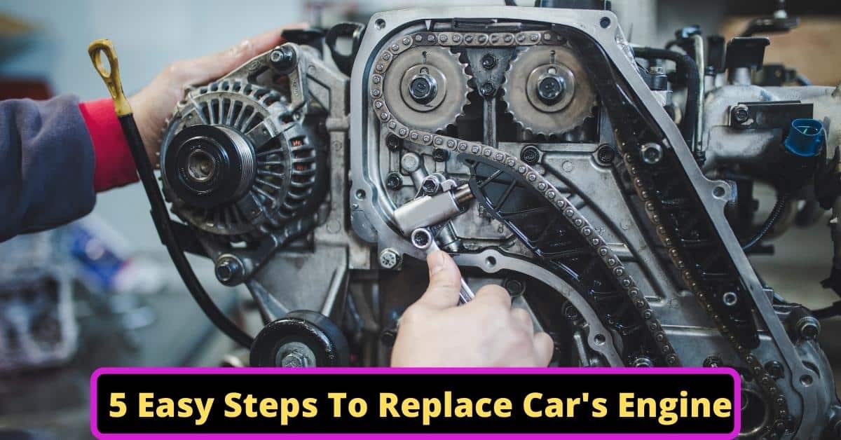 image represents 5 Easy Steps To Replace Car's Engine